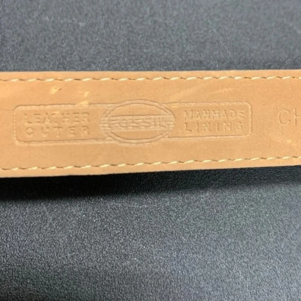 Fossil Metallic Studded‎ Leather Belt Large